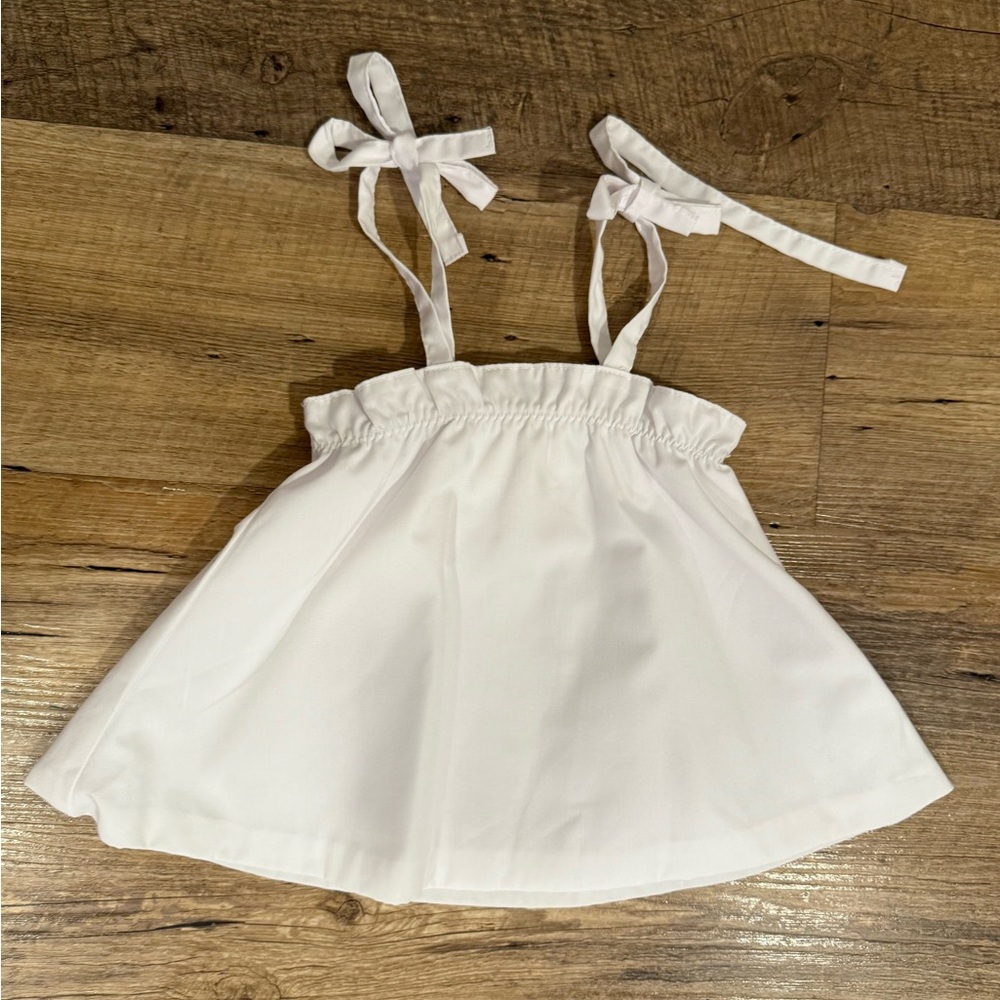 TBBC Lainey Tie Top White Size 12-18 months